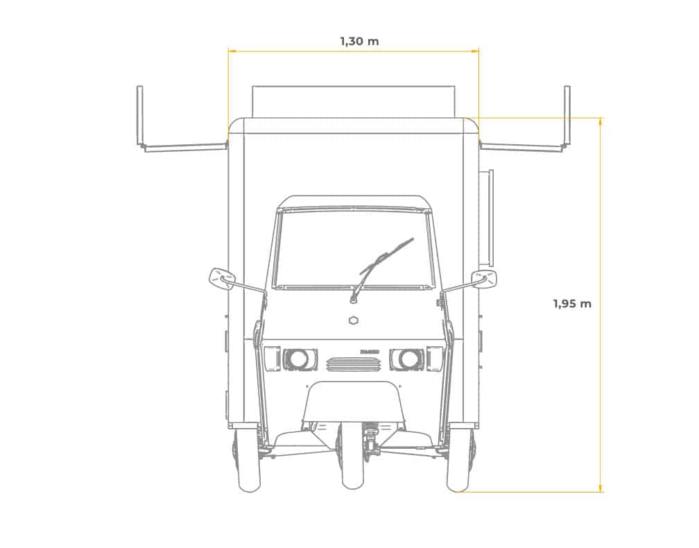 Piaggio Ape 50 box - classic version - Foodbike