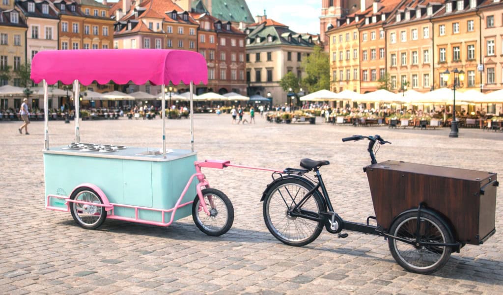 Przyczepka lodowa do roweru cargo