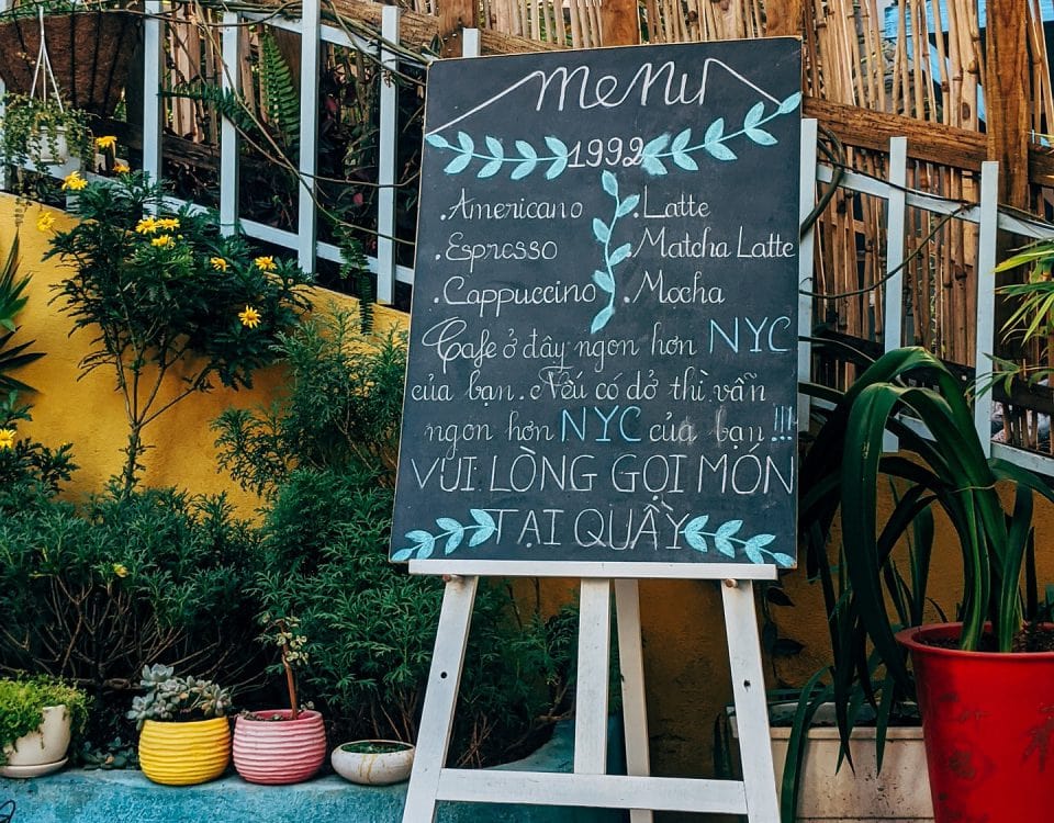 menu w wózku gastronomicznym